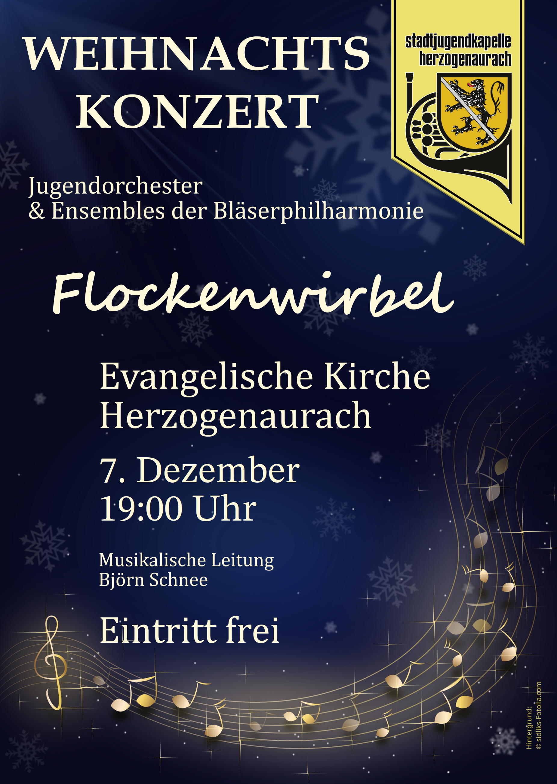 Weihnachtskonzert der Stadtjugendkapelle Herzogenaurach